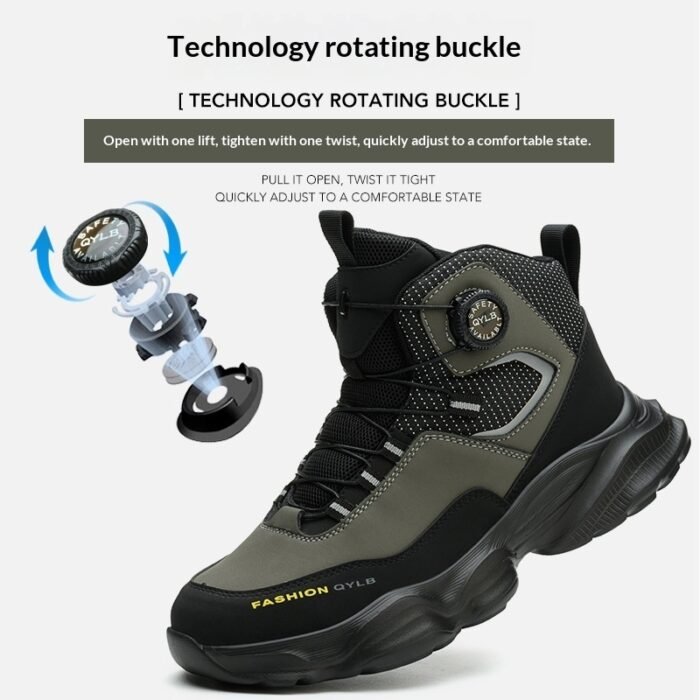 Comfortable Durable Safety Shoes With A Rotating Quick-release Buckle - Image 5
