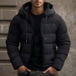 Men's Hooded Jacket Winter Pockets Zip-up Coat Casual Outerwear Clothing - Image 5