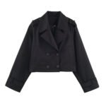 Sleek Slim Fit Short Trench Coat Jacket - Image 5