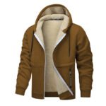 Casual Hoodies For Men Heavyweight Fleece Sweatshirt Winter Thick Sherpa Lined Hooded Zipper Jacket Thick Streetwear Coats - Image 2