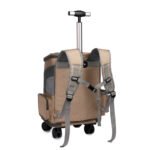 Portable Folding Trolley Pet Backpack Traveling Cat Backpack With Universal Wheel Trolley Pet Bag - Image 4
