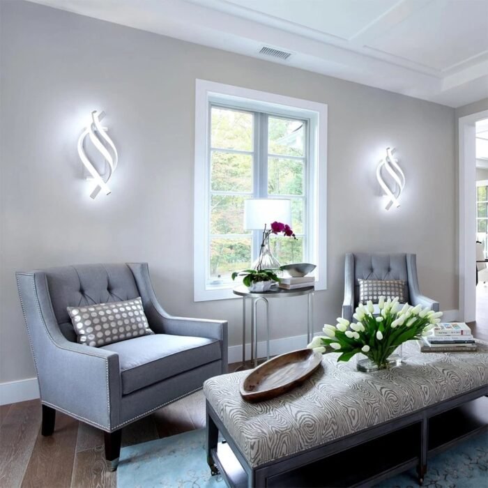 Creative LED Wall Light Black - 22W 3-Color Change Bedroom Indoor WallLamp UK - Image 4