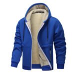 Casual Hoodies For Men Heavyweight Fleece Sweatshirt Winter Thick Sherpa Lined Hooded Zipper Jacket Thick Streetwear Coats - Image 6