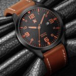 Mens Quartz Watch With A Leather Strap Large Dial And Calendar - Image 3
