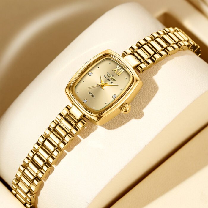 Niche Vintage Petite Gold Watch For Women - Image 4