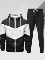 Mens Autumn Winter Two-Piece Hooded Sports Set - Image 3