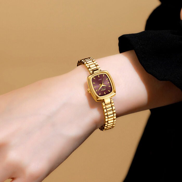 Niche Vintage Petite Gold Watch For Women - Image 8