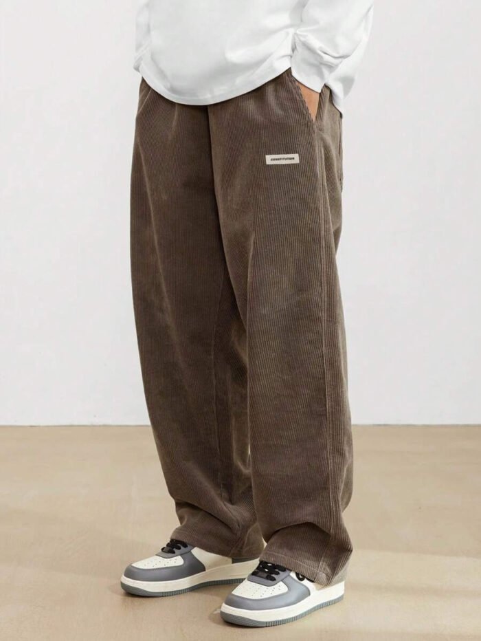 Men's Drawstring Trousers Casual Loose-fitting Pockets Straight Pants Sports Clothing - Image 9