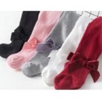 Springautumn Velvet Bow Baby Tights - Image 9