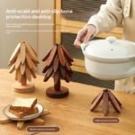 Tree Design Stand Wooden Trivets Decorative Anti Scald Heat Resistant Table Mat Coaster Wood Placemats Pot Table Heat Insulation Pad - Image 5