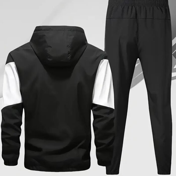 Mens Autumn Winter Two-Piece Hooded Sports Set - Image 4