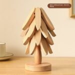 Tree Design Stand Wooden Trivets Decorative Anti Scald Heat Resistant Table Mat Coaster Wood Placemats Pot Table Heat Insulation Pad - Image 4