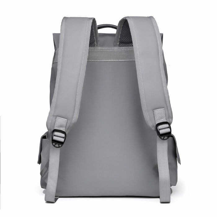 Men's Large Capacity Laminated Leather Fashionable Backpack - Image 4