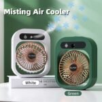 Air Conditioning Fan Desk Misting Fan Air Cooler Cooling USB Rechargeable Humidifier Portable Spray Fan With 3 Wind Speeds Mist Fan For Home