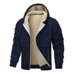 Casual Hoodies For Men Heavyweight Fleece Sweatshirt Winter Thick Sherpa Lined Hooded Zipper Jacket Thick Streetwear Coats - Image 8