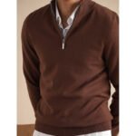 Half-turtleneck Long-sleeve Knit Sweater - Image 4