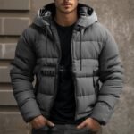 Men's Hooded Jacket Winter Pockets Zip-up Coat Casual Outerwear Clothing - Image 7