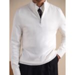 Half-turtleneck Long-sleeve Knit Sweater - Image 3