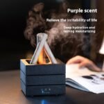 Flame Effect Aromatherapy Humidifier Aroma Diffuser Desktop Usb Plug-in Heavy Fog Humidifier USB Desktop Diffuser With Large Mist Essential Oil Compatible 7-Color LED Light - Image 7