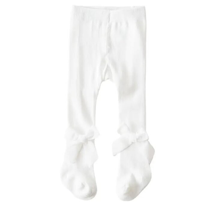 Springautumn Velvet Bow Baby Tights - Image 4