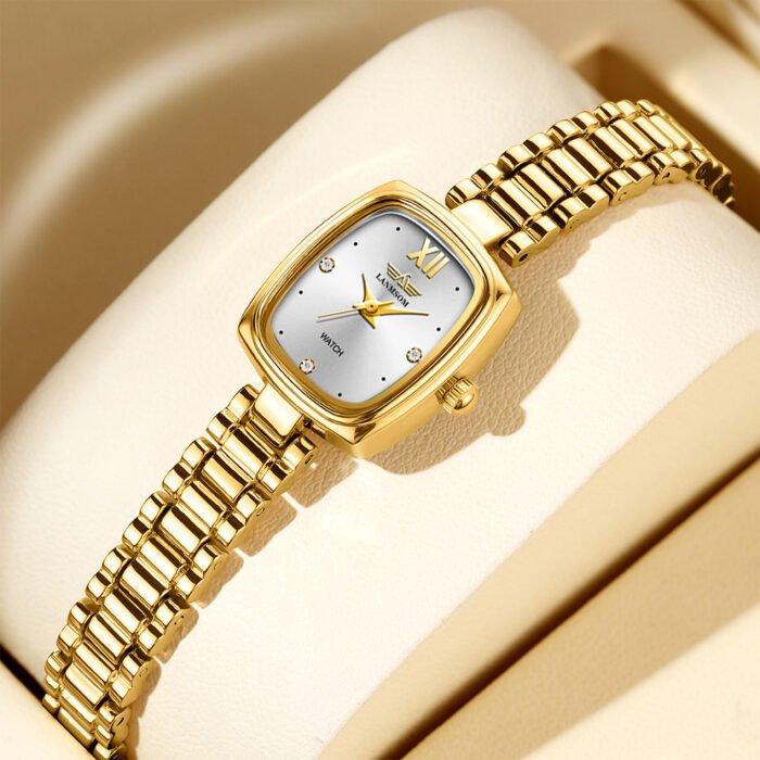 Niche Vintage Petite Gold Watch For Women - Image 7