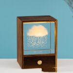 Wooden Box Square Crystal Ball Elk Cloud Night Light Christmas Birthday Gift - Image 2
