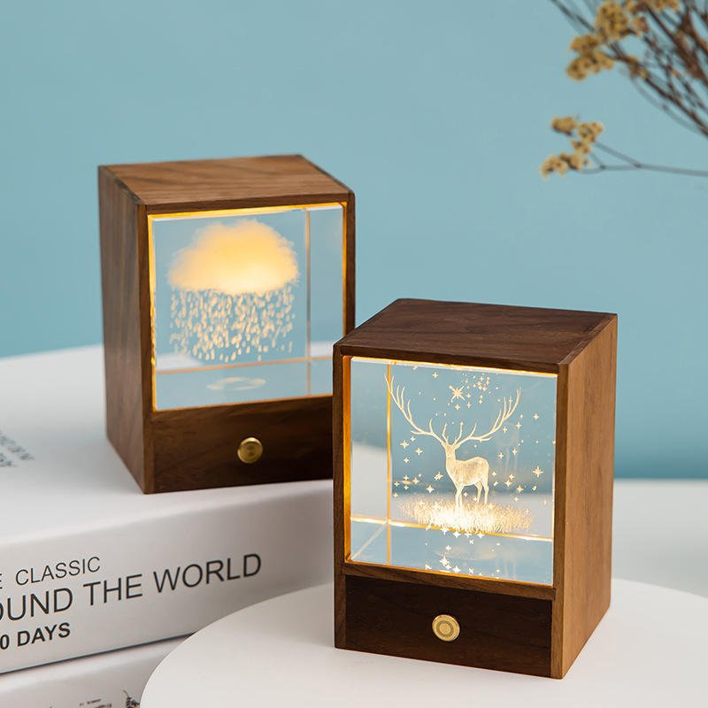 a937b30f-d42a-4a52-9f06-920111c35527.jpg Wooden Box Square Crystal Ball Elk Cloud Night Light Christmas Birthday Gift - Image 1