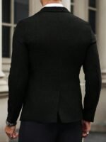Men's Solid Color Single Button Blazer Business Formal - Image 2