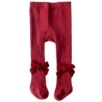 Springautumn Velvet Bow Baby Tights - Image 5