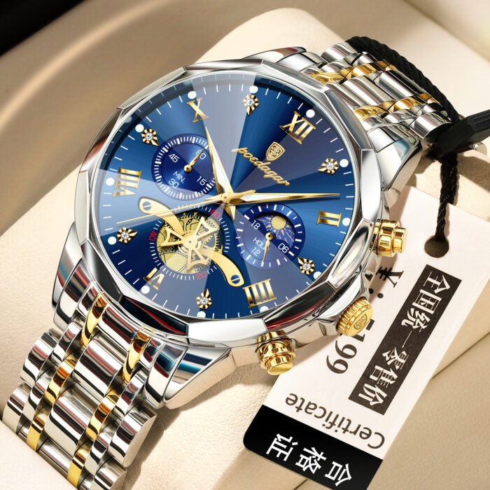 Waterproof Multifunctional Trendy High-end Luminous Men's Quartz Watch - Image 4