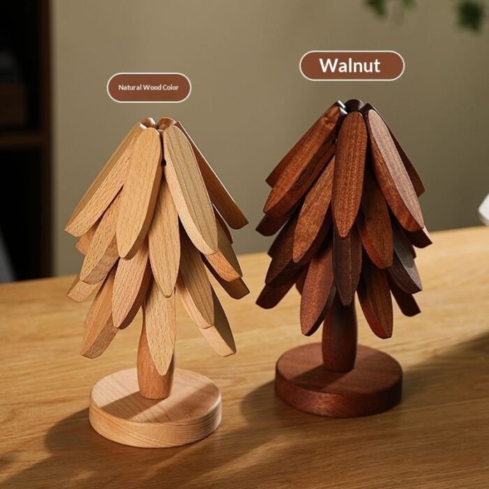 Tree Design Stand Wooden Trivets Decorative Anti Scald Heat Resistant Table Mat Coaster Wood Placemats Pot Table Heat Insulation Pad - Image 6