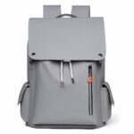 Men's Large Capacity Laminated Leather Fashionable Backpack - Image 3