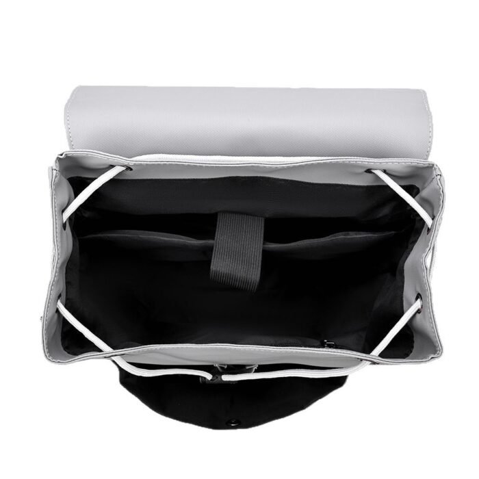 Men's Large Capacity Laminated Leather Fashionable Backpack - Image 2