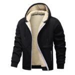 Casual Hoodies For Men Heavyweight Fleece Sweatshirt Winter Thick Sherpa Lined Hooded Zipper Jacket Thick Streetwear Coats - Image 3