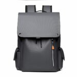 Men's Large Capacity Laminated Leather Fashionable Backpack - Image 7