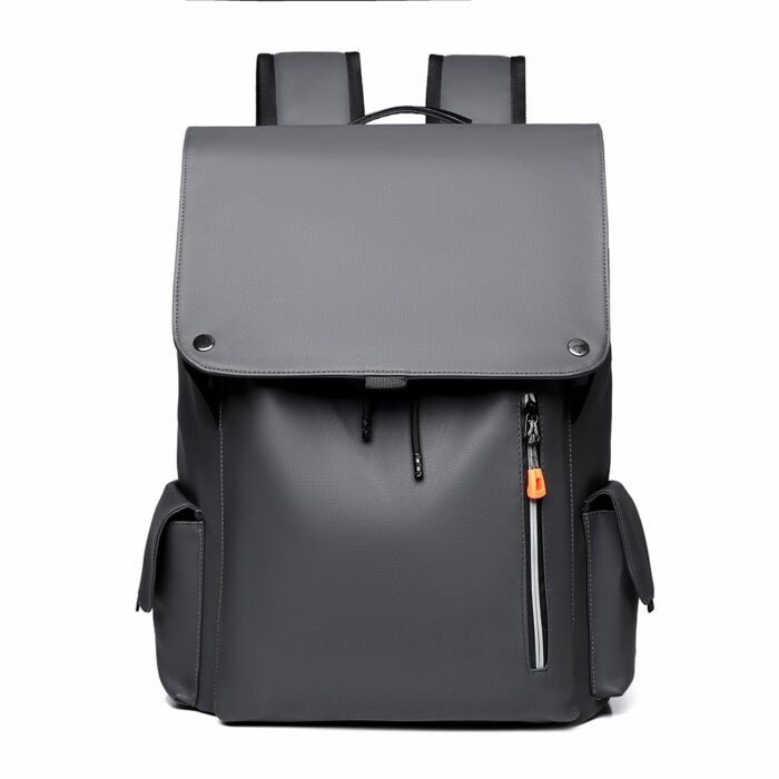 Men's Large Capacity Laminated Leather Fashionable Backpack - Image 7