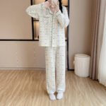 Womens Cotton Long-Sleeve All-Cotton Cozy Sweet Loungewear Set - Image 5