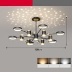 Light Luxury Chandelier Nordic Star Lamp Combination Whole House Package - Image 3