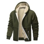 Casual Hoodies For Men Heavyweight Fleece Sweatshirt Winter Thick Sherpa Lined Hooded Zipper Jacket Thick Streetwear Coats - Image 7