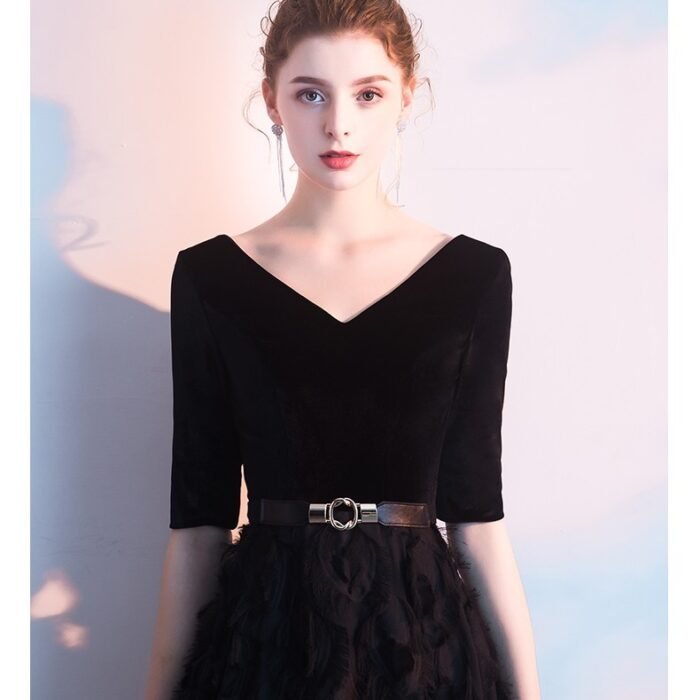 Black Evening Dress Women Noble Elegant And Slim - Image 3