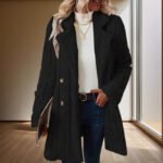 Insulated Suit-collar Double-breasted Mid-length Coat - Image 10