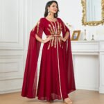 Arab Women's Robe Super Long Sleeve Muslim Dress - Image 2