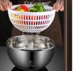 Stainless Steel Salad Vegetable Dehydrator Salad Drying Machine Fruit And Vegetable Drain Basket Household Vegetable Washing Press Water Throwing Artifact - Image 5