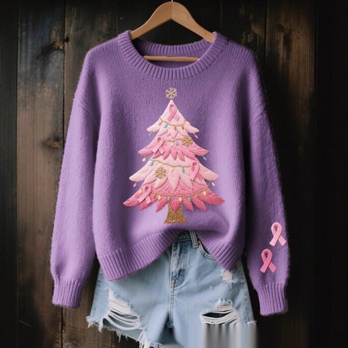 Womens FallWinter Crew Neck Sweatshirt - Image 4