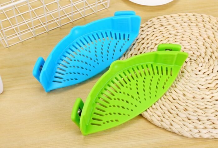 Silicone Clip-on Pot Pan Bowl Funnel Oil Strainer Creative Rice Washing Colander for Draining Liquid Fits All Pot Size - Image 10