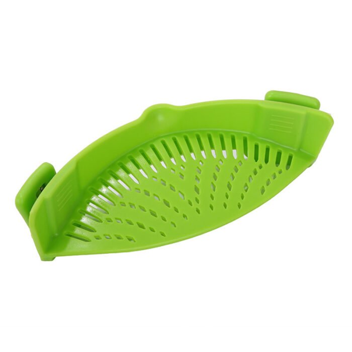 Silicone Clip-on Pot Pan Bowl Funnel Oil Strainer Creative Rice Washing Colander for Draining Liquid Fits All Pot Size - Image 7