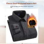 Mens Retro Corduroy Long-Sleeve Shirt - Image 4