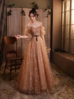 Banquet Host Long Pettiskirt French Evening Dress - Image 2