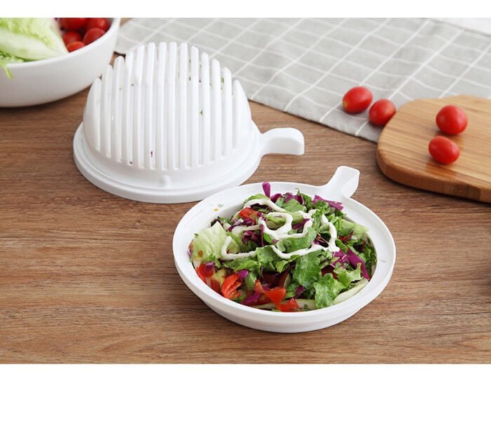 Salad Cutter Fruit Salad Cutting Bowl - Image 4