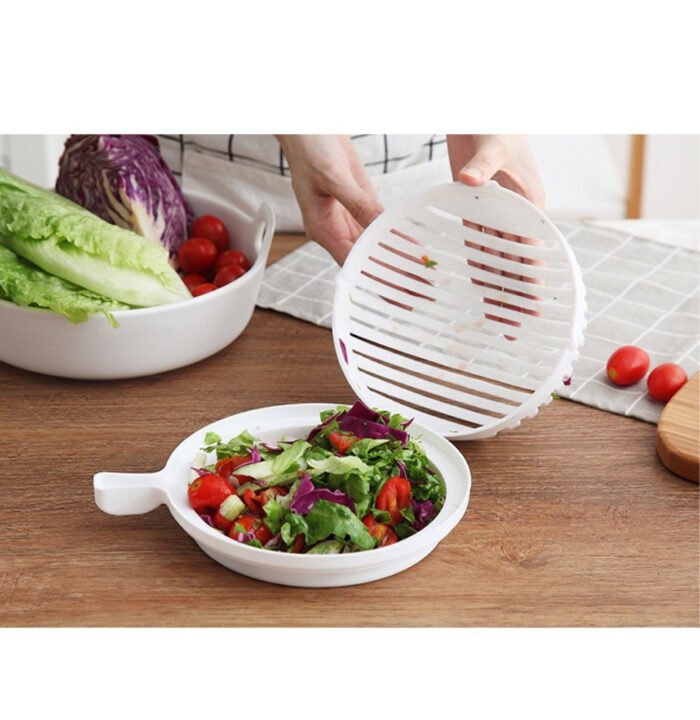 Salad Cutter Fruit Salad Cutting Bowl - Image 2
